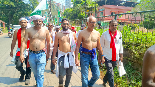 Main News Semi-nude protest march